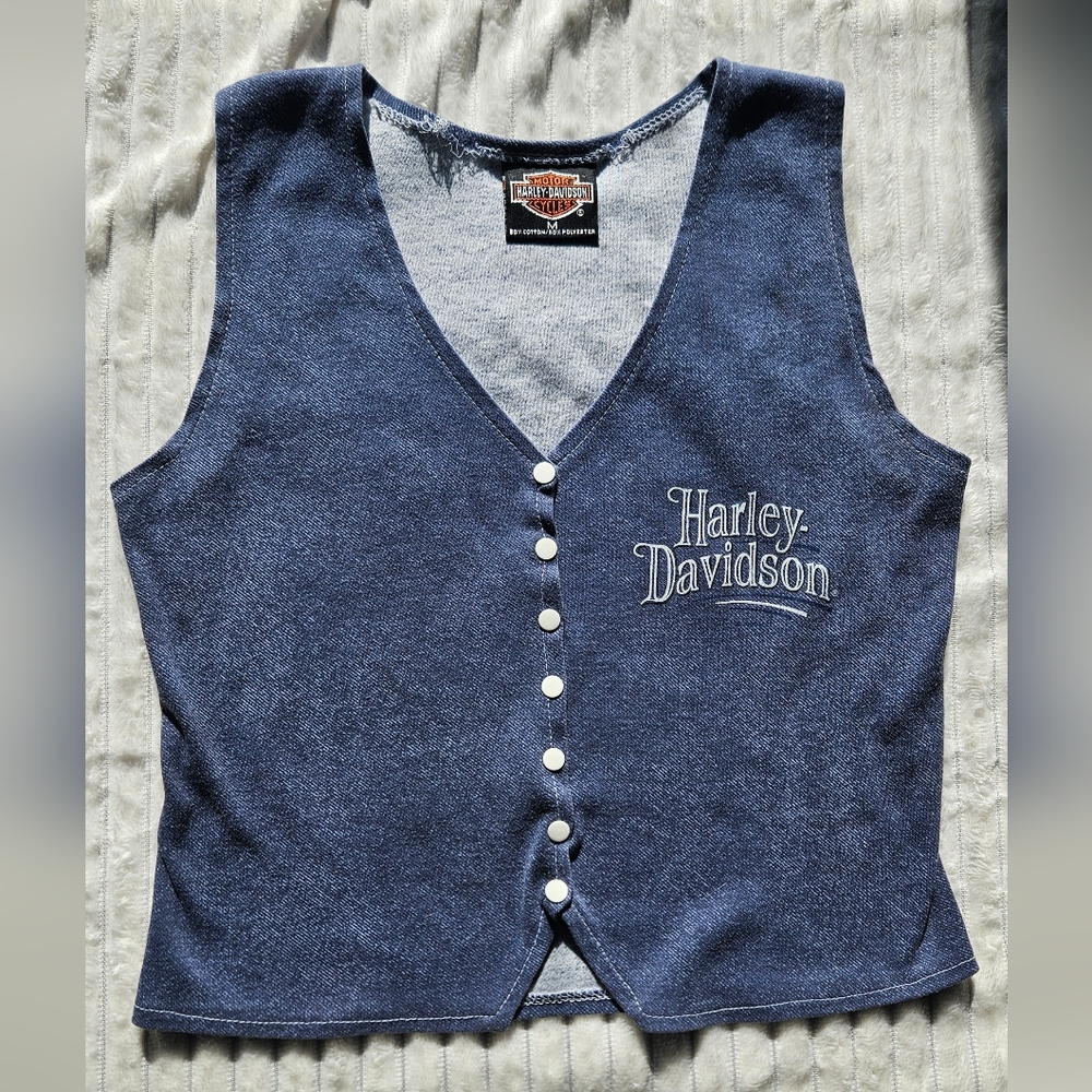 Harley-Davidson Blue Sleeveless Vest